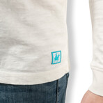 The Fast Eddie Slub Cotton Henley // White (M)