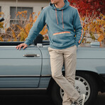 I Told You 3 Lines Helsinki Hoodie // Blue Green (XL)