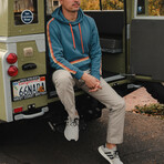 I Told You 3 Lines Helsinki Hoodie // Blue Green (XL)