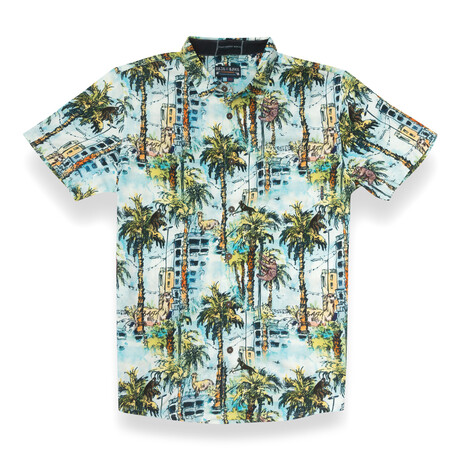 The Take Over Viscose Button Up // Green (S)