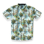 The Take Over Viscose Button Up // Green (2XL)