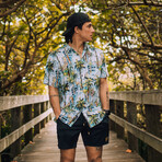 The Take Over Viscose Button Up // Green (2XL)