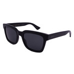 Men's GG001SN-001 Square Sunglasses // Black + Black Smoke