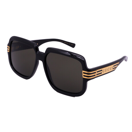 Gucci // Men's GG0979S-001 Square Sunglasses // Black + Gray