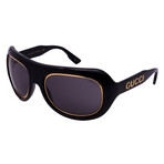 Men's GG1108S-001 Aviator Sunglasses // Black + Gray