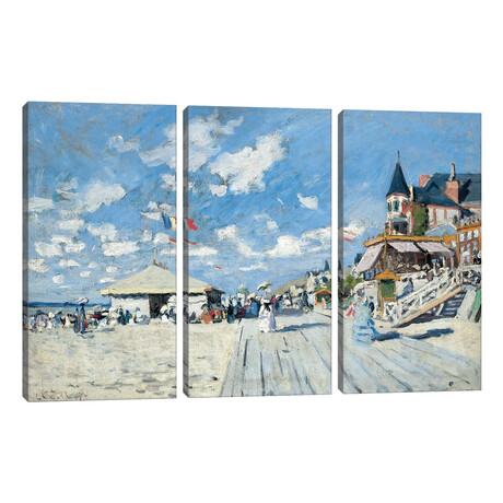 On the Beach at Trouville, 1870  by Claude Monet