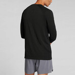 Vapor Long Sleeve Tee // Deepest Black (L)