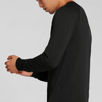 Vapor Long Sleeve Tee // Deepest Black (L)