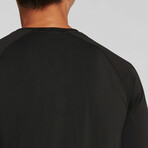 Vapor Long Sleeve Tee // Deepest Black (L)