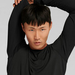 Vapor Long Sleeve Tee // Deepest Black (L)