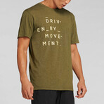 Premium Verbiage Graphic Tee // Military Heather (M)