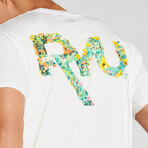 Premium Floral Tee Graphic // White (S)