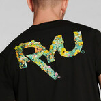 Premium Floral Tee Graphic // Black (S)