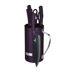 Knife Set + Mobile Stand // 7pcs // Purple