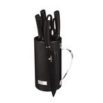 Knife Set + Mobile Stand // 7pcs // Black