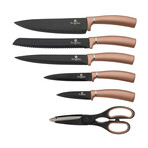 Knife Set + Mobile Stand // 7pcs // Rose Gold