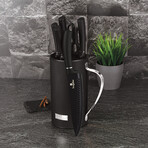 Knife Set + Mobile Stand // 7pcs // Black