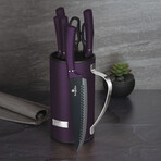 Knife Set + Mobile Stand // 7pcs // Purple