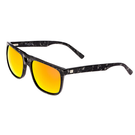 Morea Polarized Sunglasses // Black Frame + Red-Yellow Lens