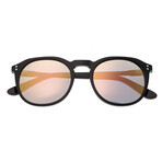 Vieques Polarized Sunglasses // Black Frame + Rose Gold Lens