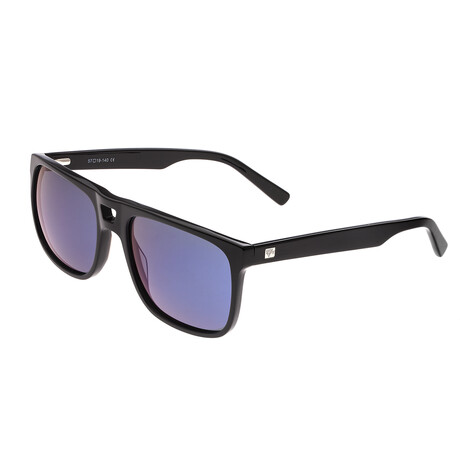 Morea Polarized Sunglasses // Black Frame + Purple-Blue Lens