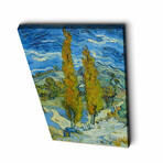 Two Poplars on a Road Through the Hills (27.5"H x 17.7"W x 1.1"D)