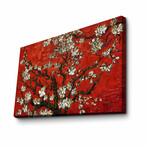 Almond Blossoms // Red (17.7"H x 27.5"W x 1.1"D)