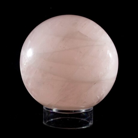 Medium Rose Quartz Sphere + Acrylic Stand