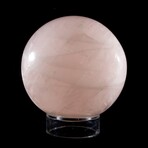 Medium Rose Quartz Sphere + Acrylic Stand