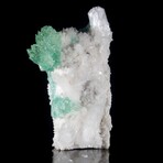 Green Apophyllite Castle & Stilbite with Heulandite on Basalt