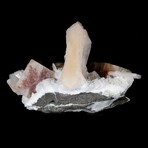 Red Apophyllite with Stilbite on Chalcedony