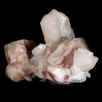 Red Apophyllite with Stilbite on Chalcedony