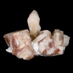 Red Apophyllite with Stilbite on Chalcedony