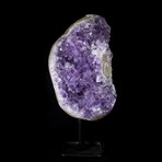 Natural Crystal Amethyst Geode + Iron Display Stand // Medium // Ver. 1