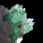 Green Apophyllite Castle & Stilbite with Heulandite on Basalt