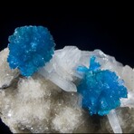 Cavansite with Stilbite on Heulandite