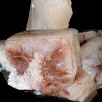 Red Apophyllite with Stilbite on Chalcedony