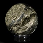 Crystal Filled Pyrite Sphere // Large