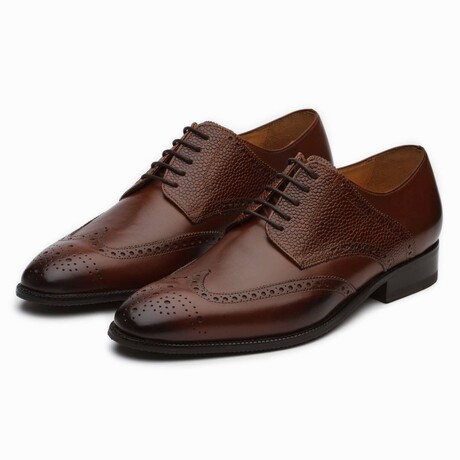Felix Leather Wingtip Brogue Shoes // Medium Brown (US: 7)