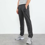 Joshua Classic Pocket Zippered Tracksuit Pants // Anthracite Melange (Small)