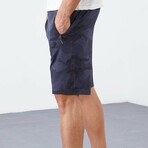 Jeff Camouflage Patterned Pocket Shorts // Smoked (Small)