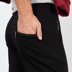 Jacob Classic Pocket Zippered Tracksuit Pants // Black (Small)