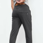 Joshua Classic Pocket Zippered Tracksuit Pants // Anthracite Melange (Small)