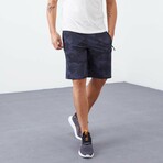 Jeff Camouflage Patterned Pocket Shorts // Smoked (Small)