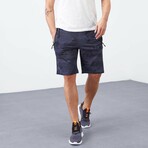 Jeff Camouflage Patterned Pocket Shorts // Smoked (Small)