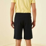 Salvatore Sport Written Shorts // Navy Blue + Black (Small)