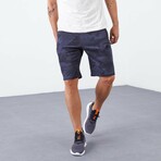 Jeff Camouflage Patterned Pocket Shorts // Smoked (Small)