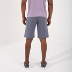 London Hidden Zipper Back Pocket Shorts // Petrol (Small)