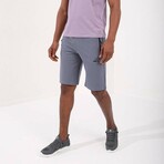 London Hidden Zipper Back Pocket Shorts // Petrol (Small)