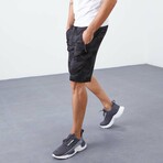 Leonidas Camouflage Patterned Shorts // Black (Small)